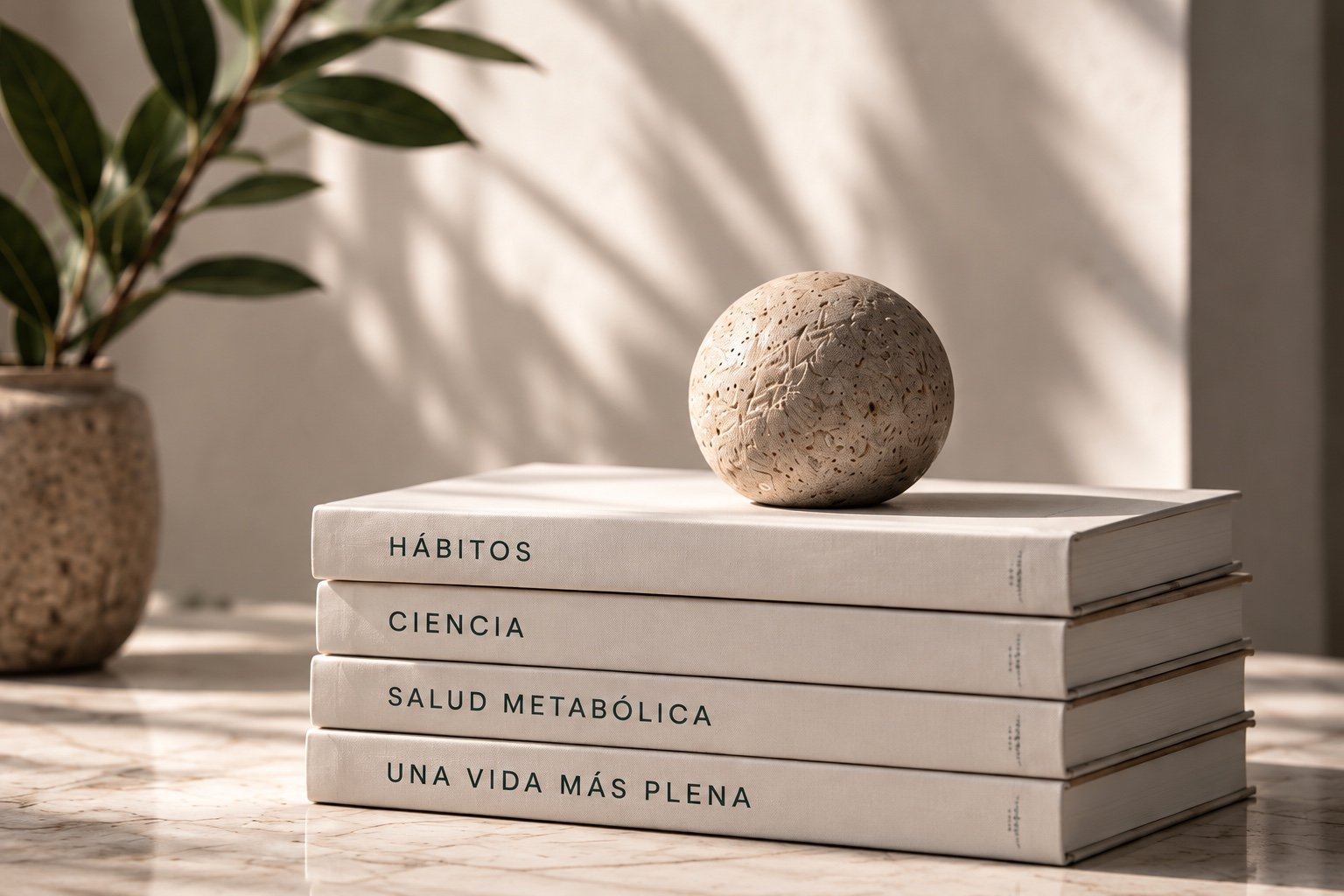 Libros que representan hábitos, ciencia y salud metabólica